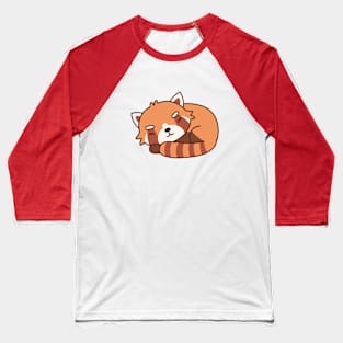 Cute Sleeping Red Panda Baseball T-Shirt